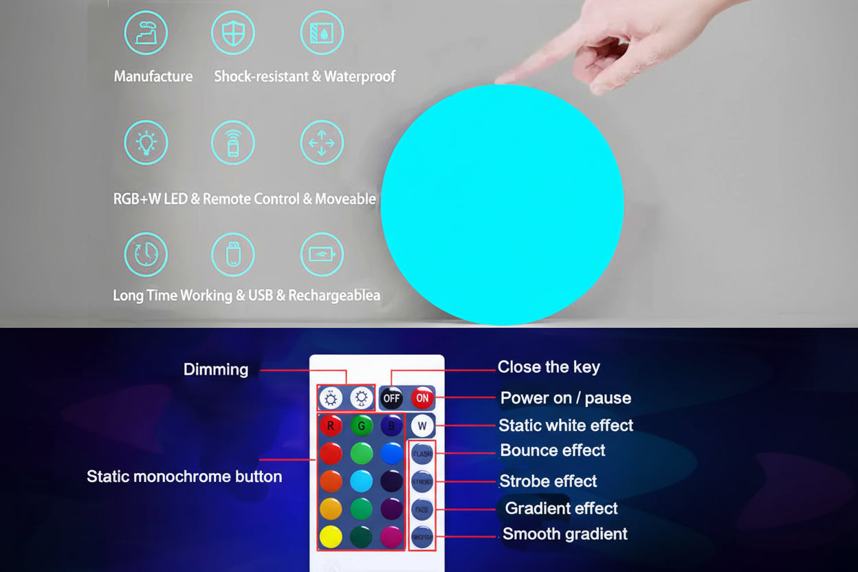Radiant Outside LED Sphere Lights